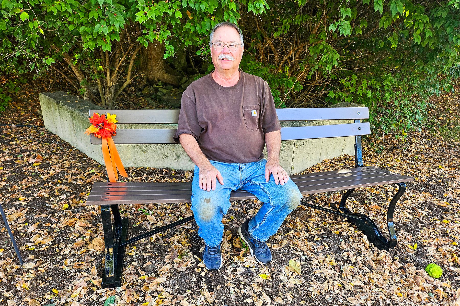 Rex and bench he painted 4x6